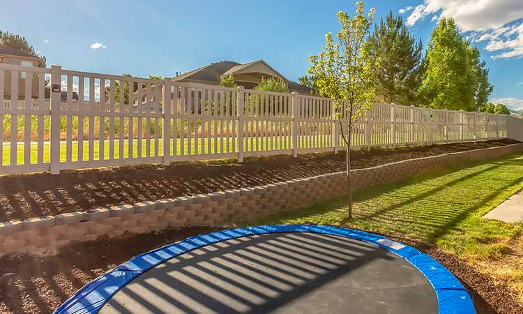 Open slat backyard fence