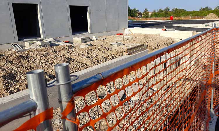 Construction of Warehouse Fence