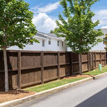 Wooden noise control fence