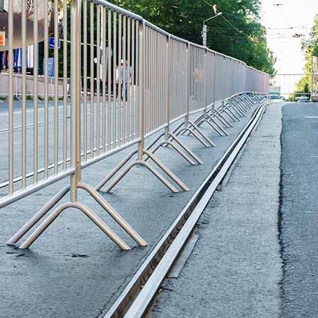 Temporary Street Side Crowd Control Fence