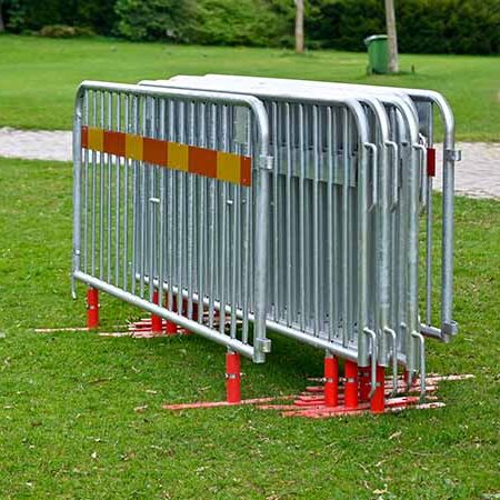 Rental or temporary fence barriers